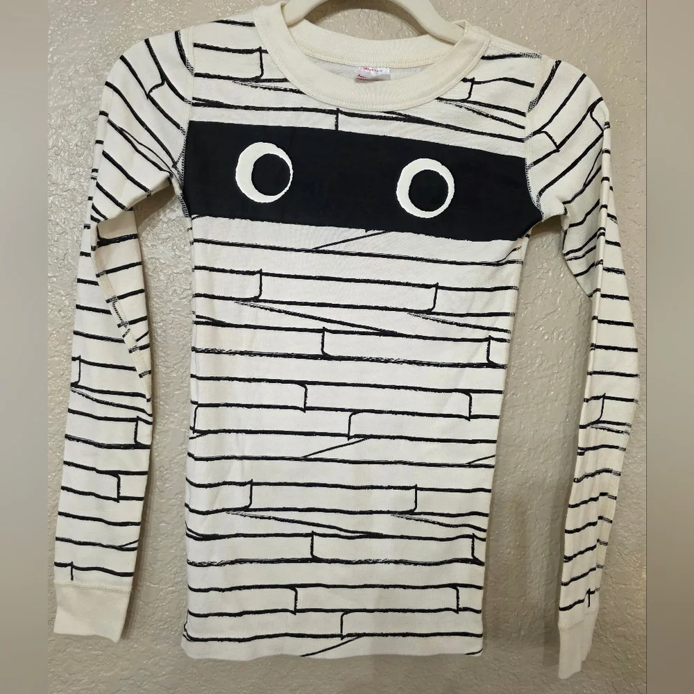 Hannah Andersson Boys Cotton Mummy Long Sleeve Shirt - Black and White
